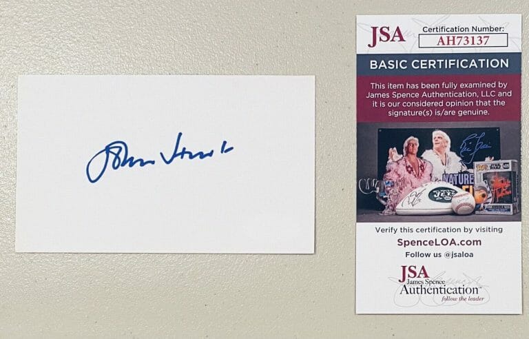 JOHN HURT SIGNED AUTOGRAPHED 3×5 CARD JSA CERTIFIED 1984 ALIEN
 COLLECTIBLE MEMORABILIA