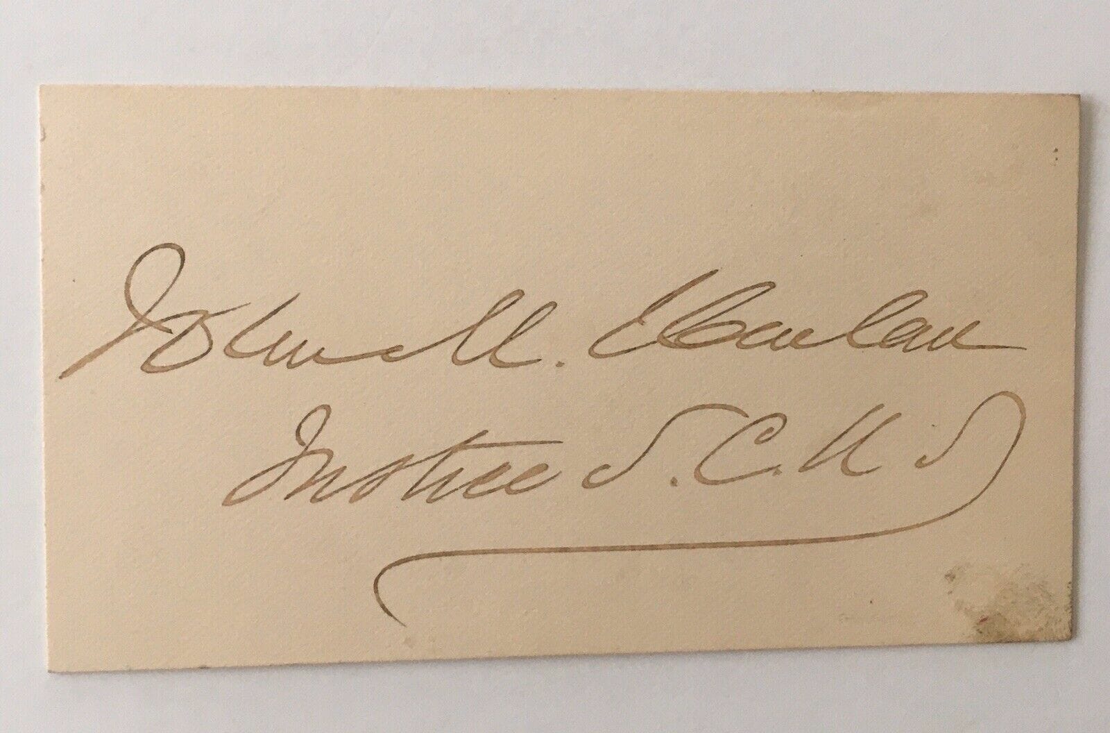 John M. Harlan Signed Autographed 2.25 X 4 Card JSA US Supreme Court (1877-1911)
Opens in a new window or tab