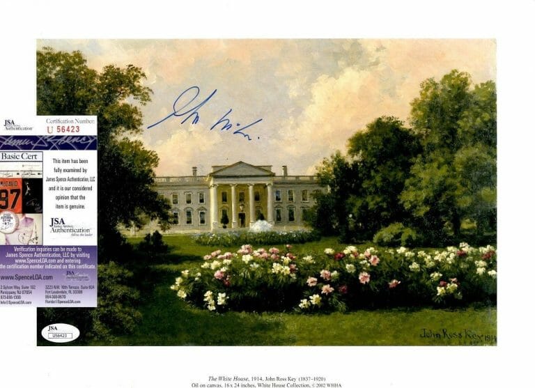 JOHN MCCAIN SIGNED 11×14 WHITE HOUSE PRINT W JSA COA #U56423 POW MIA VIETNAM WAR COLLECTIBLE MEMORABILIA