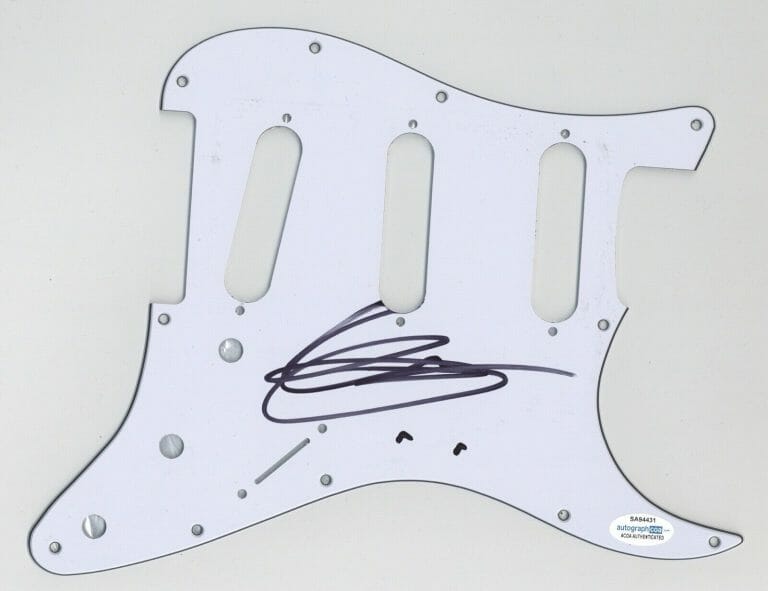 JOHN POPPER BLUES TRAVELER SIGNED AUTOGRAPH STRAT PICKGUARD GUITAR ACOA COA COLLECTIBLE MEMORABILIA