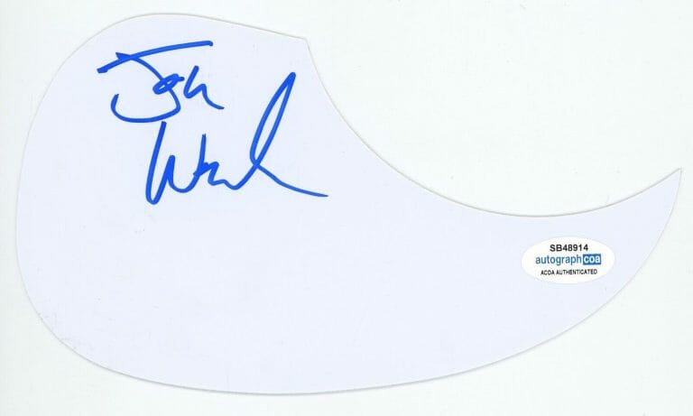 JOHN WOZNIAK MARCY PLAYGROUND SIGNED AUTOGRAPH ACOUSTIC GUITAR PICKGUARD ACOA COLLECTIBLE MEMORABILIA