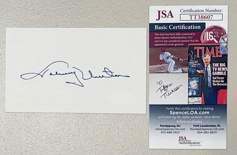 JOHNNY UNITAS SIGNED AUTOGRAPHED 3×5 CARD JSA CERTED NFL FOOTBALL HOF COLTS 2
 COLLECTIBLE MEMORABILIA