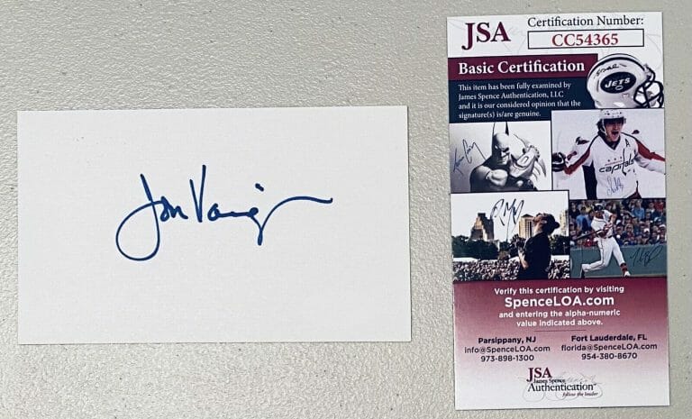 JON VOIGHT SIGNED AUTOGRAPHED 3×5 CARD JSA CERT MIDNIGHT COWBOY DELIVERANCE
 COLLECTIBLE MEMORABILIA
