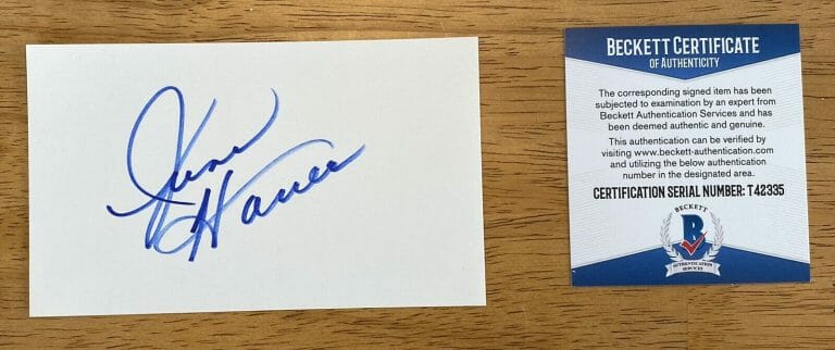 JUNE HAVER SIGNED AUTOGRAPHED 3×5 CARD BAS BECKETT CERTIFIED
 COLLECTIBLE MEMORABILIA