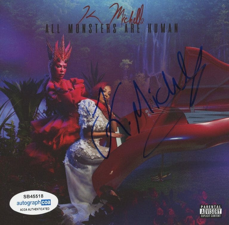 K MICHELLE SIGNED AUTOGRAPH CD ALL MONSTERS ARE HUMAN ACOA COA R&B COLLECTIBLE MEMORABILIA
