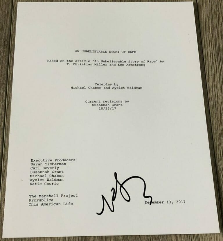 KAITLYN DEVER SIGNED AUTOGRAPH UNBELIEVABLE 70 PAGE PILOT SCRIPT W/PROOF
 COLLECTIBLE MEMORABILIA