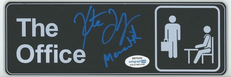 KATE FLANNERY THE OFFICE SIGNED AUTOGRAPH WALL PLAQUE SIGN ACOA MEREDITH COLLECTIBLE MEMORABILIA