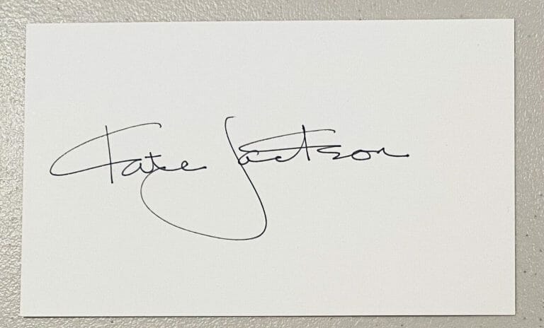 KATE JACKSON SIGNED AUTOGRAPHED 3×5 CARD BECKETT BAS CHARLIE’S ANGELS
 COLLECTIBLE MEMORABILIA