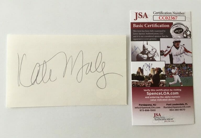 KATE MULGREW SIGNED AUTOGRAPHED 3×5 CARD JSA CERTIFIED
 COLLECTIBLE MEMORABILIA