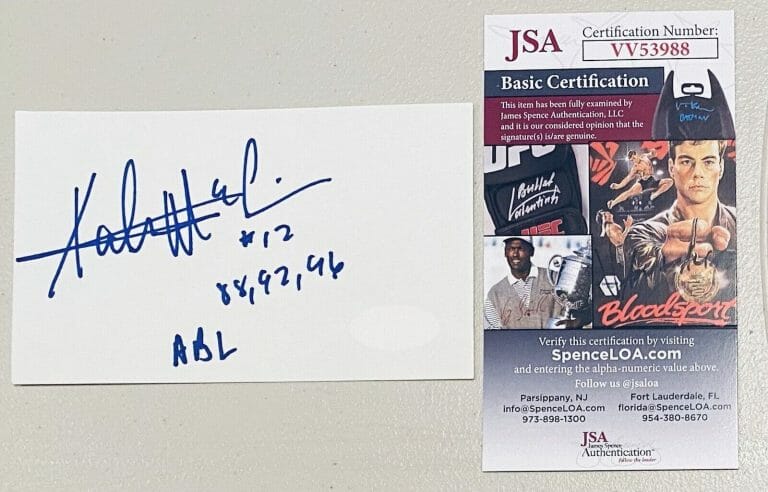 KATRINA MCCLAIN SIGNED AUTOGRAPHED 3×5 CARD JSA CERT BASKETBALL HOF
 COLLECTIBLE MEMORABILIA