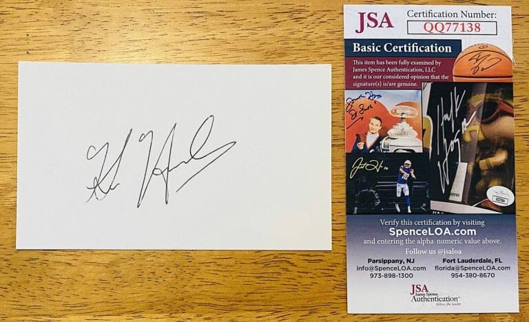 KEN HOWARD SIGNED AUTOGRAPHED 3×5 CARD JSA CERTIFIED WHITE SHADOW
 COLLECTIBLE MEMORABILIA