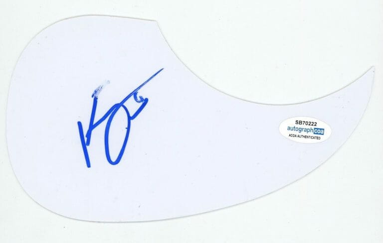 KENNY ROBY SIGNED AUTOGRAPH ACOUSTIC GUITAR PICKGUARD ACOA 6 STRING DRAG COLLECTIBLE MEMORABILIA