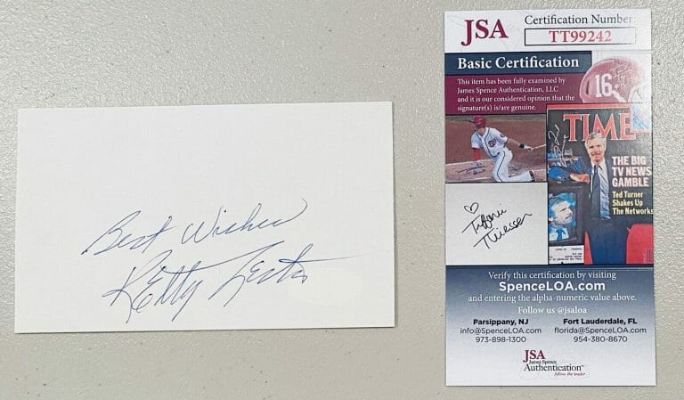 KETTY LESTER SIGNED AUTOGRAPHED 3×5 CARD JSA CERT LITTLE HOUSE ON THE PRAIRIE
 COLLECTIBLE MEMORABILIA