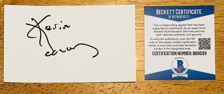 KEVIN CONWAY SIGNED AUTOGRAPHED 3×5 CARD BAS BECKETT CERT INVINCIBLE
 COLLECTIBLE MEMORABILIA