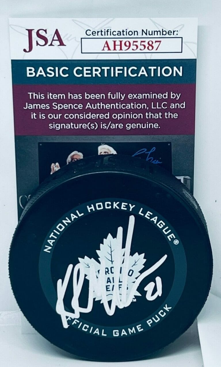 KIRK MULLER SIGNED TORONTO MAPLE LEAFS OFFICIAL GAME PUCK AUTOGRAPHED JSA COLLECTIBLE MEMORABILIA