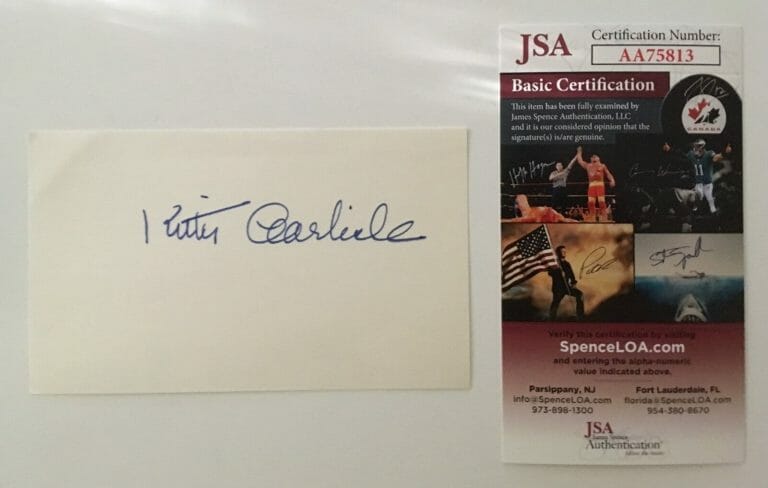 KITTY CARLISLE SIGNED AUTOGRAPHED 3×5 CARD JSA CERTIFIED
 COLLECTIBLE MEMORABILIA