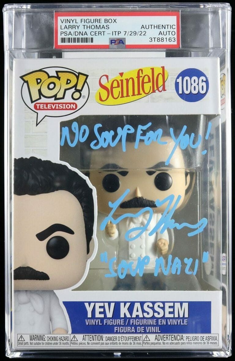 LARRY THOMAS SIGNED YEV KASSEM FUNKO POP SEINFELD PSA/DNA AUTOGRAPHED SLABBED COLLECTIBLE MEMORABILIA