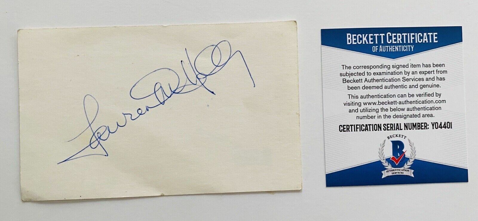 Lauren Holly Signed Autographed 3x5 Card BAS Beckett Certified
Opens in a new window or tab