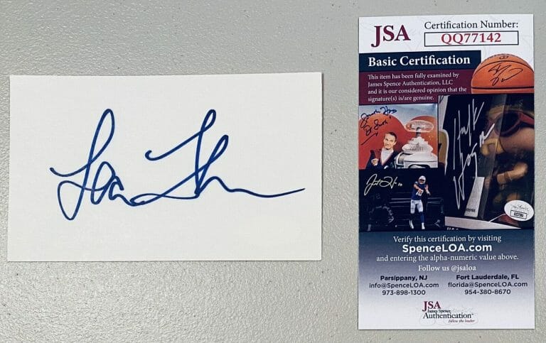 LEA THOMPSON SIGNED AUTOGRAPHED 3×5 CARD JSA CERTIFIED BACK TO THE FUTURE 2
 COLLECTIBLE MEMORABILIA