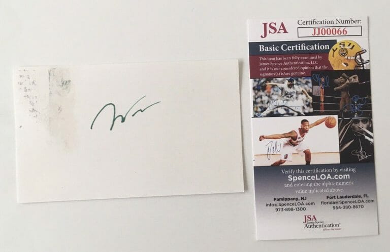 LECH WALESA SIGNED AUTOGRAPHED 3×5 CARD JSA CERTIFIED NOBEL PEACE PRIZE
 COLLECTIBLE MEMORABILIA