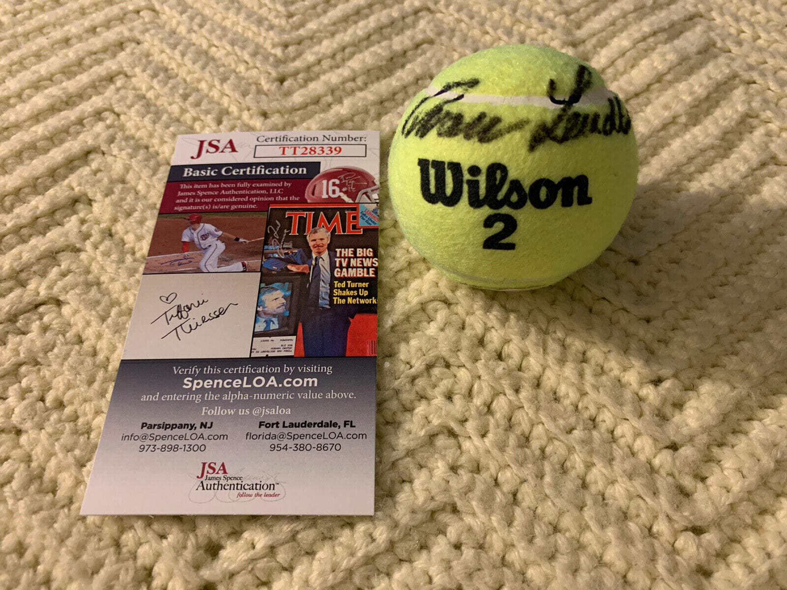 Legend Ivan Lendl Signed Tennis Ball JSA Authentication COA Autographed ...