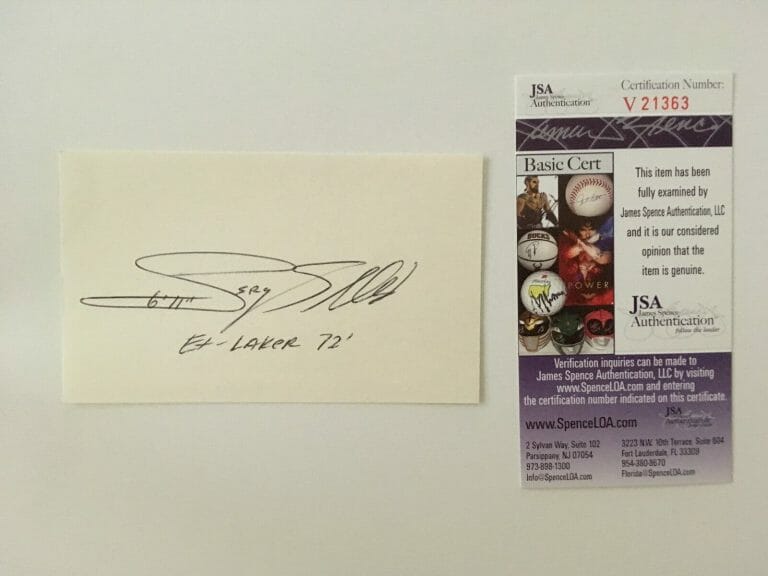 LEROY ELLIS SIGNED AUTOGRAPHED 3×5 CARD JSA CERTIFIED
 COLLECTIBLE MEMORABILIA