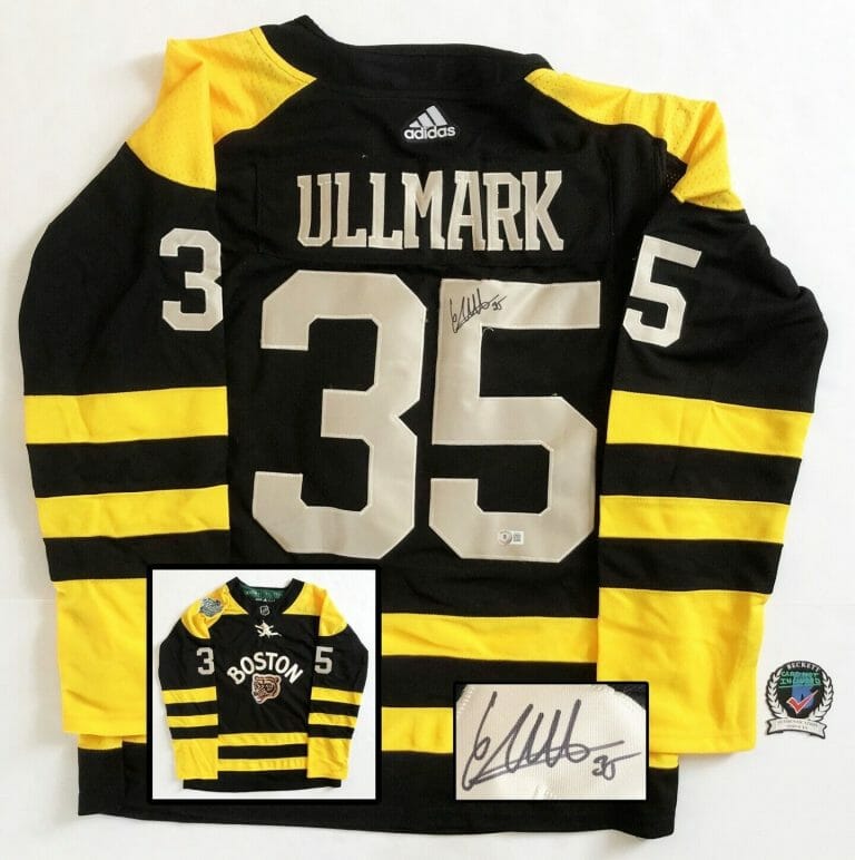LINUS ULLMARK SIGNED JERSEY BOSTON BRUINS 2023 WINTER CLASSIC BECKETT BAS COA
 COLLECTIBLE MEMORABILIA