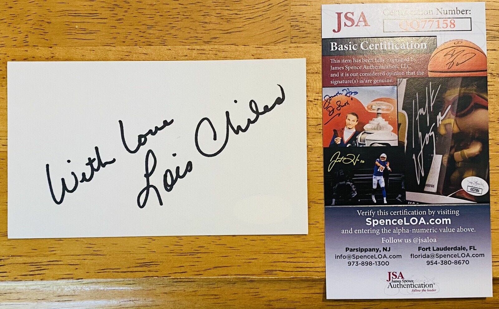 Lois Chiles Signed Autographed 3x5 Card JSA Certified Moonraker James ...