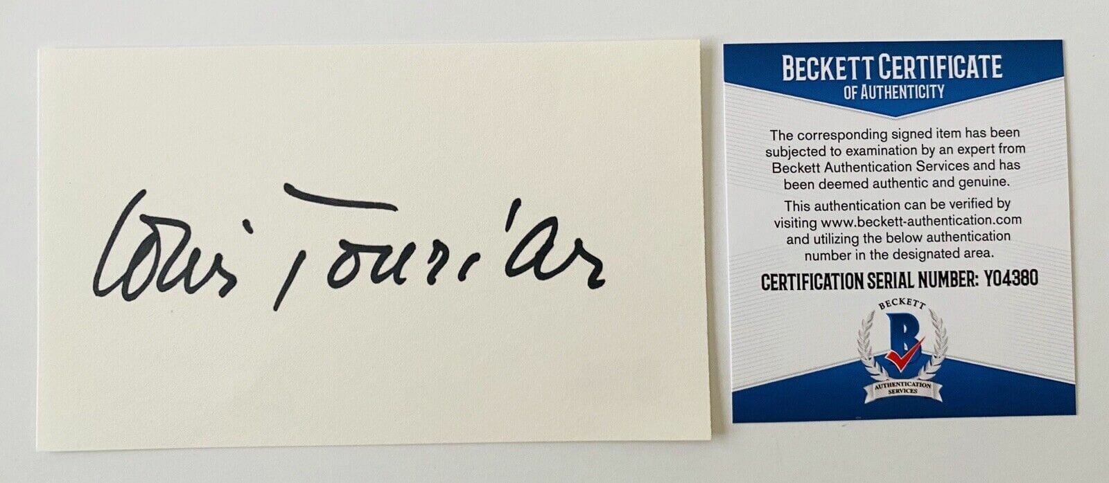 Louis Jourdan Signed Autographed 3x5 Card BAS Beckett Certified Gigi Octopussy
Opens in a new window or tab