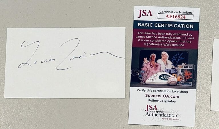 LOUIS ZORICH SIGNED AUTOGRAPHED 3×5 CARD JSA CERTIFIED MAD ABOUT YOU FIDDLER
 COLLECTIBLE MEMORABILIA