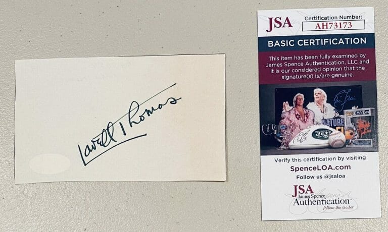 LOWELL THOMAS SIGNED AUTOGRAPHED VINTAGE 3×5 PAGE JSA CERT LAWRENCE OF ARABIA
 COLLECTIBLE MEMORABILIA