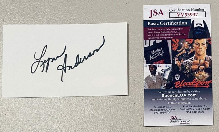 LYNN ANDERSON SIGNED AUTOGRAPHED 3×5 CARD JSA CERT COUNTRY MUSIC STAR
 COLLECTIBLE MEMORABILIA