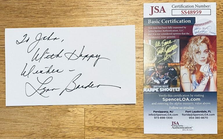 LYNN BORDEN SIGNED AUTOGRAPHED 3×5 CARD JSA CERTIFIED BLACK MAMA WHITE MAMA
 COLLECTIBLE MEMORABILIA