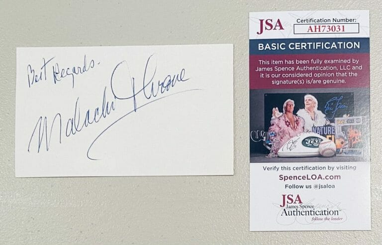 MALACHI THRONE SIGNED AUTOGRAPHED 3×5 CARD JSA CERTIFIED STAR TREK BATMAN
 COLLECTIBLE MEMORABILIA