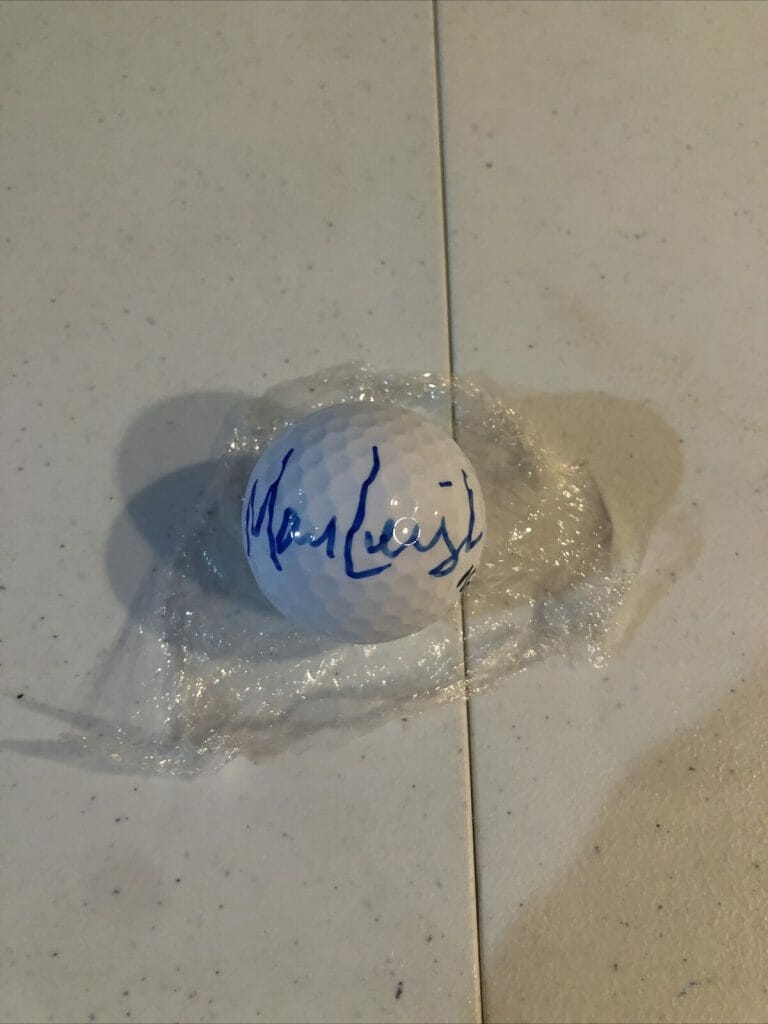 MARC LEISHMAN SIGNED AUTOGRAPH GOLF BALL COA PGA TOUR GOLFER COLLECTIBLE MEMORABILIA