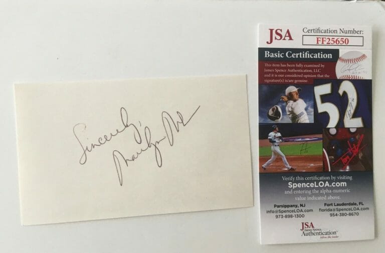 MARILYN MCCOO SIGNED AUTOGRAPHED 3×5 CARD JSA CERTIFIED SOLID GOLD 5TH DIMENSION
 COLLECTIBLE MEMORABILIA