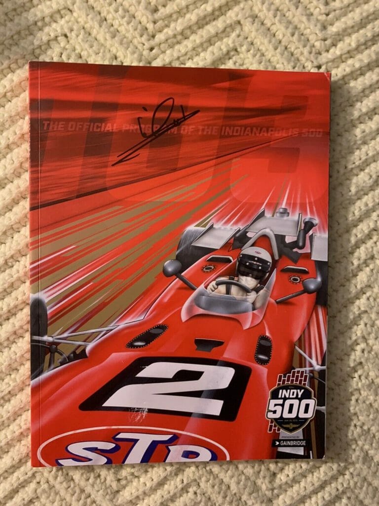 MARIO ANDRETTI SIGNED 2019 INDY CAR PROGRAM 1969 WINNER INDIANAPOLIS 500 50TH
 COLLECTIBLE MEMORABILIA