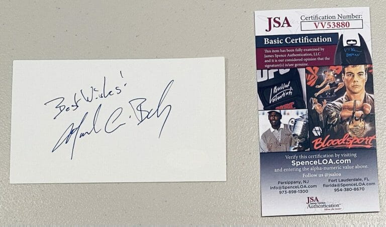 MARK LINN-BAKER SIGNED AUTOGRAPHED 3×5 CARD JSA CERTIFIED PERFECT STRANGERS
 COLLECTIBLE MEMORABILIA