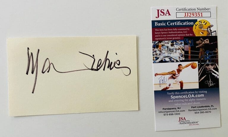 MARLENE DIETRICH SIGNED AUTOGRAPHED 3×5 CARD JSA CERTIFIED
 COLLECTIBLE MEMORABILIA