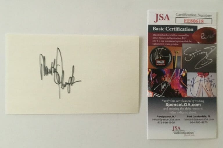 MARTHA PLIMPTON SIGNED AUTOGRAPHED 3×5 CARD JSA CERTIFIED GOONIES
 COLLECTIBLE MEMORABILIA