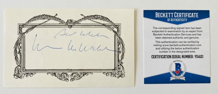 MARVIN MITCHELSON SIGNED AUTOGRAPHED 3×5 CARD BAS BECKETT CERT CELEBRITY LAWYER
 COLLECTIBLE MEMORABILIA