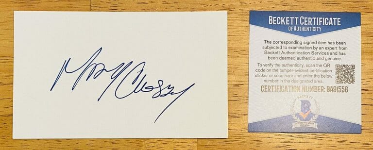 MARY CROSBY SIGNED AUTOGRAPHED 3×5 CARD BAS BECKETT CERT DALLAS THE ICE PIRATES
 COLLECTIBLE MEMORABILIA