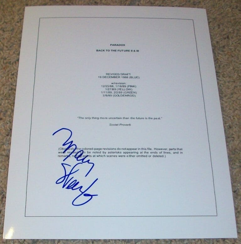 MARY STEENBURGEN SIGNED AUTOGRAPH BACK TO THE FUTURE 3 III SCRIPT W/EXACT PROOF
 COLLECTIBLE MEMORABILIA