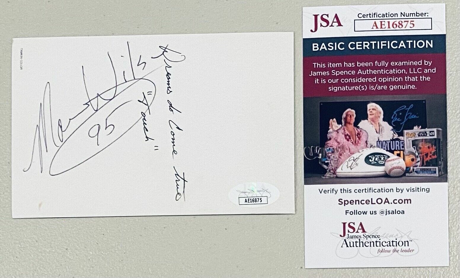 Mary Wilson Signed Autographed 3.5 x 5.5 Postcard JSA Certified The Supremes
