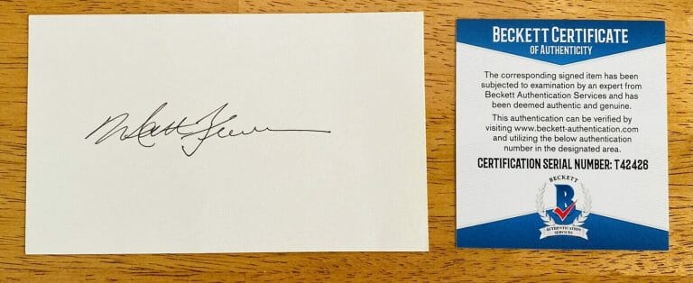 MATT FREWER SIGNED AUTOGRAPHED 3×5 CARD BAS BECKETT CERTIFIED MAX HEADROOM
 COLLECTIBLE MEMORABILIA