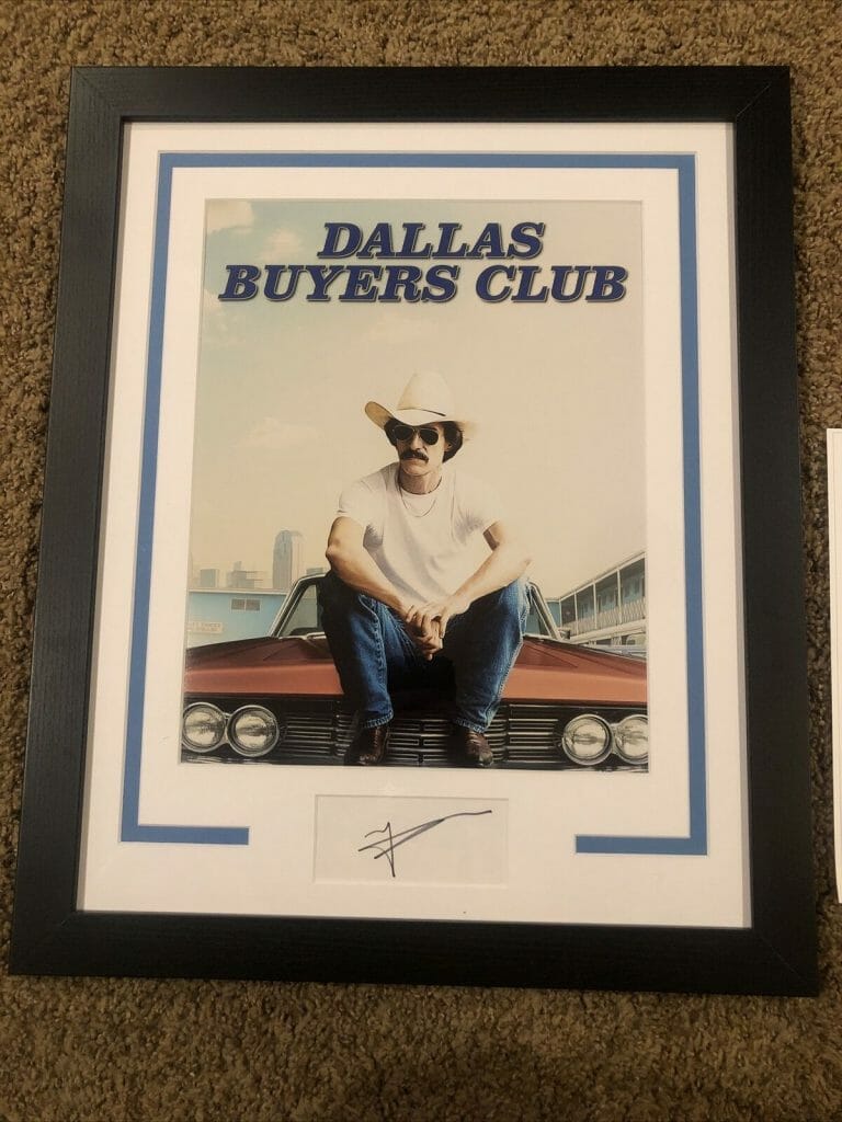 MATTHEW MCCONAUGHEY SIGNED AUTOGRAPH 16×20 FRAMED DISPLAY ACOA DALLAS BUYERS COLLECTIBLE MEMORABILIA