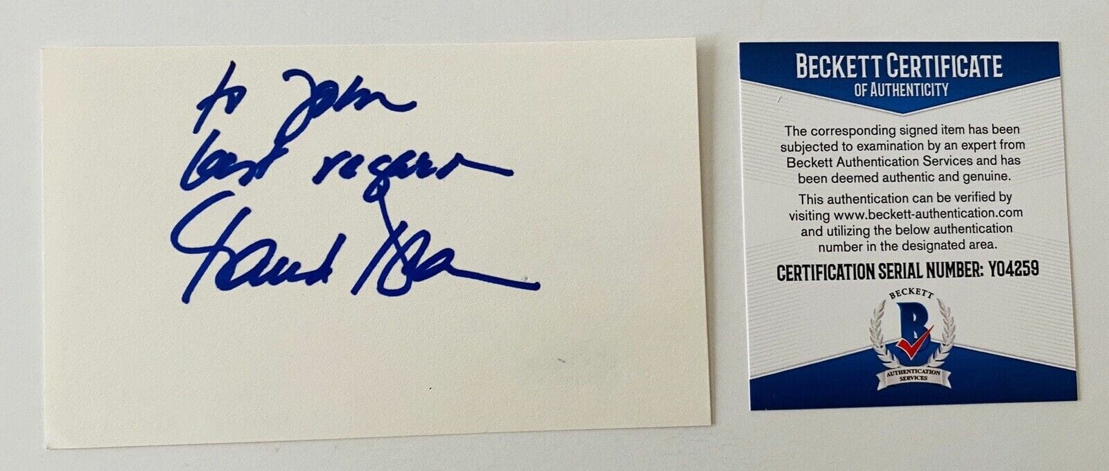 Maud Adams Signed Autographed 3x5 Card BAS Beckett Certified James Bond
Opens in a new window or tab