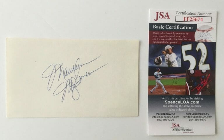 MAUREEN MCGOVERN SIGNED AUTOGRAPHED 3×5 CARD JSA CERTIFIED
 COLLECTIBLE MEMORABILIA