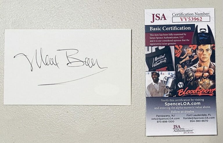 MAX BAER JR SIGNED AUTOGRAPHED 3×5 CARD JSA CERTIFIED BEVERLY HILLBILLIES
 COLLECTIBLE MEMORABILIA