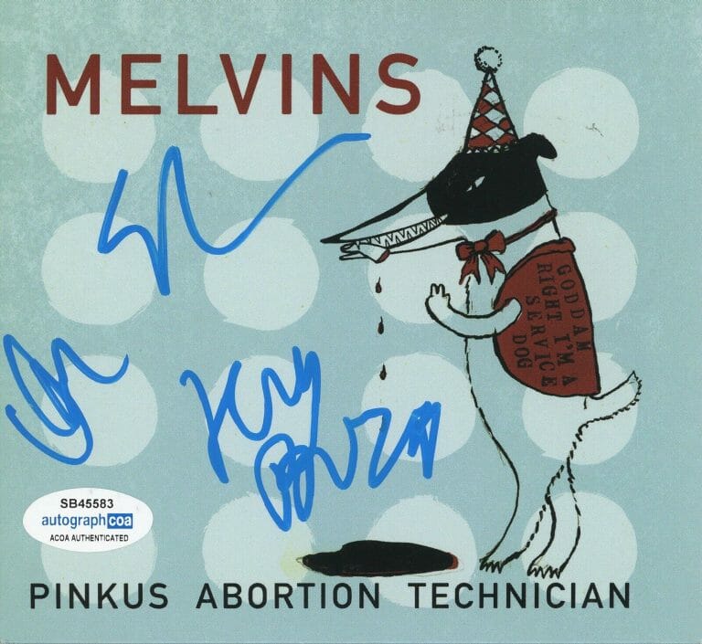 MELVINS SIGNED AUTOGRAPH CD PINKUS ABORTION TECHNICIAN ACOA OSBORNE CROVER COLLECTIBLE MEMORABILIA
